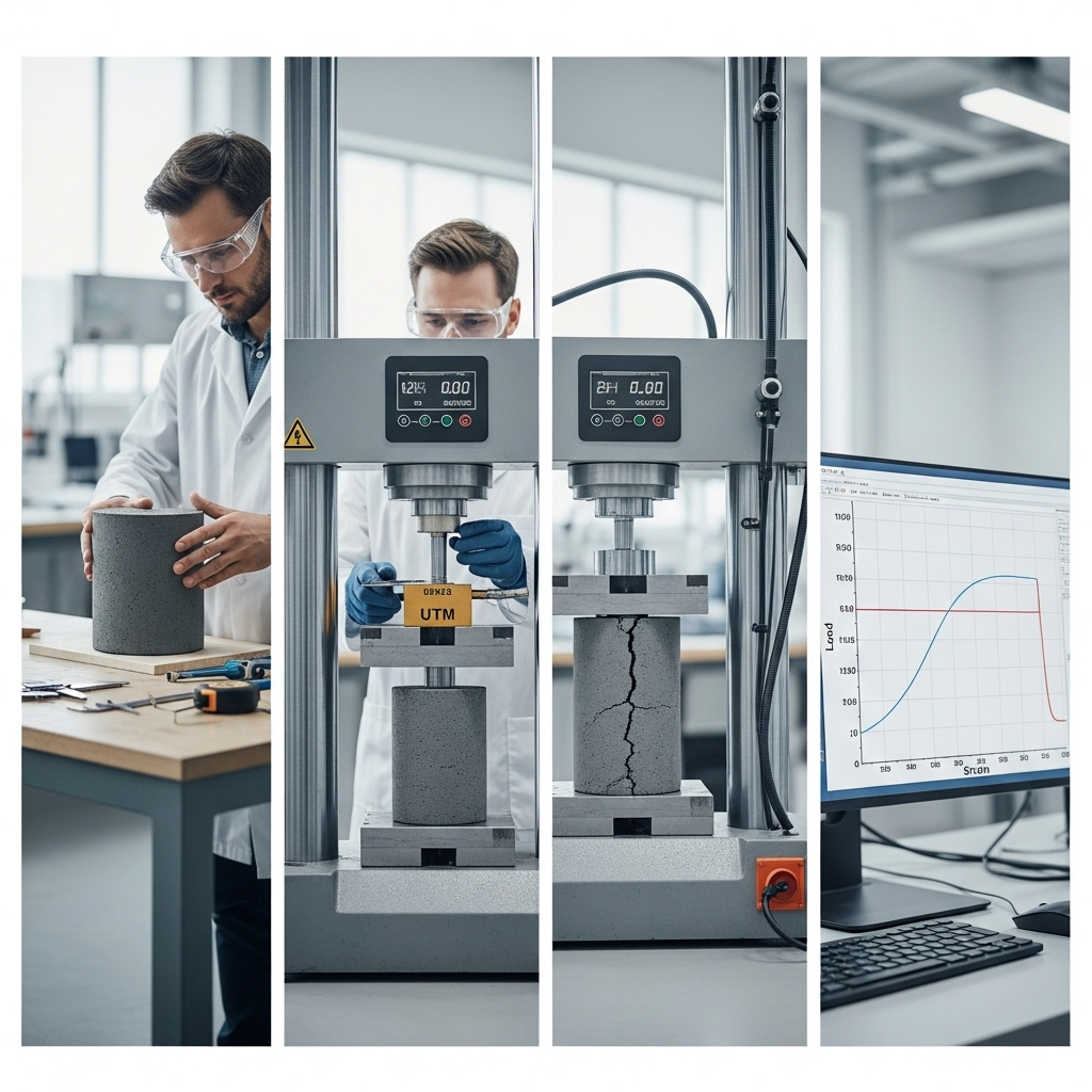 Step by step melakukan pengujian tekan