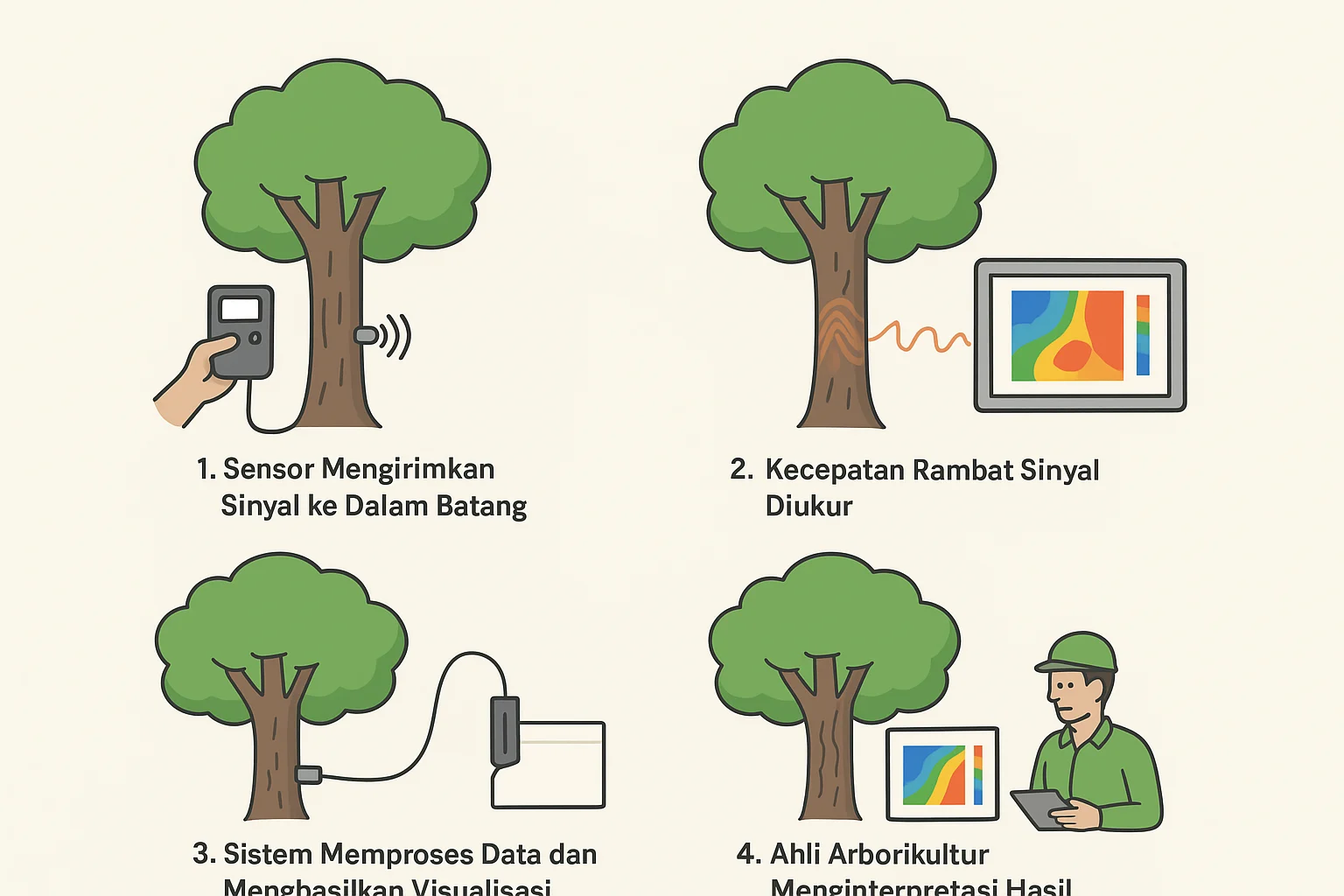 Cara kerja tree monitoring - taharica