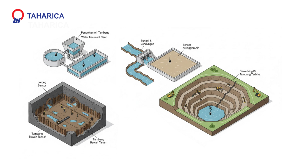 Pengaplikasian water level pertambangan - taharica