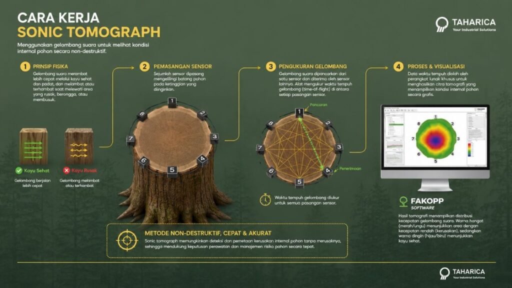 prinsip fisika cara kerja sonic tomograph pohon - TAHARICA